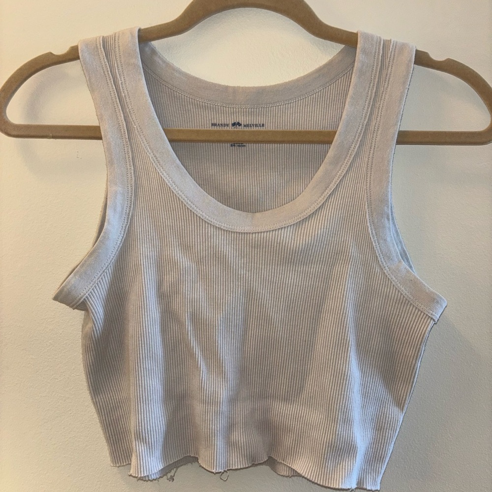 Brandy Melville beige crop top